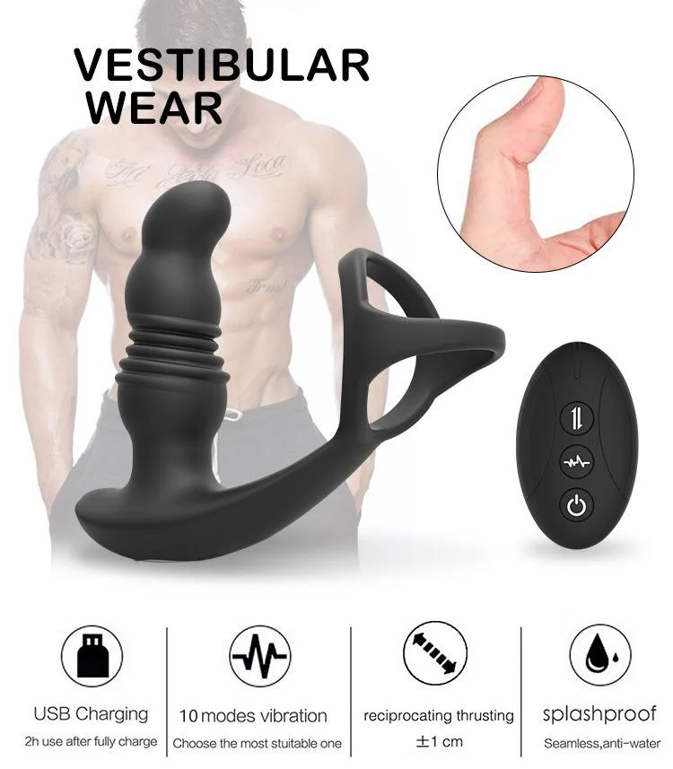 Remote Control Male Thrusting Vibrating Prostate Massager 2 Remote Control Male Thrusting Vibrating Prostate Massager 2