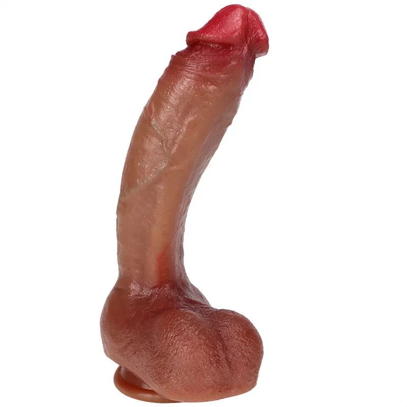 cb281410a170b2ef 10 IN Large Real Skin Soft Silicone Dildo - Image 3