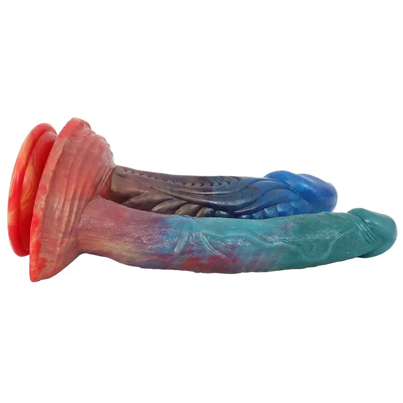 cf2a466b3695fdf5 9.5 IN Fantasy Silicone Double Headed Dragon Dildo - Image 2