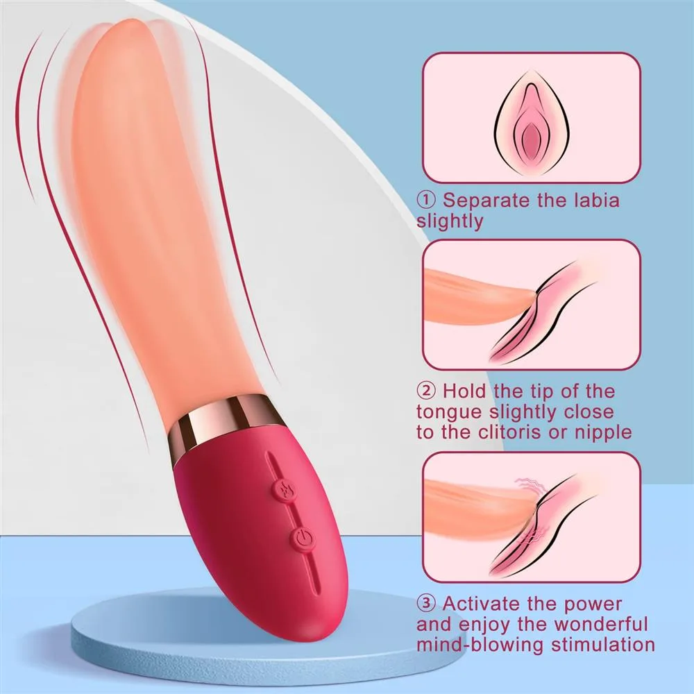 cf9cba8fb5ff6da4 Ultra-Soft Heated Women Clitoris G-Spot Tongue Licking Vibrator - Image 6