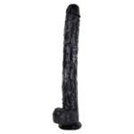 17 IN Extra Long Black PVC Dildo Strap On Kits - Image 7