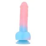 8 IN Glow-In-The-Dark Realistic Dildo with Balls - Image 3