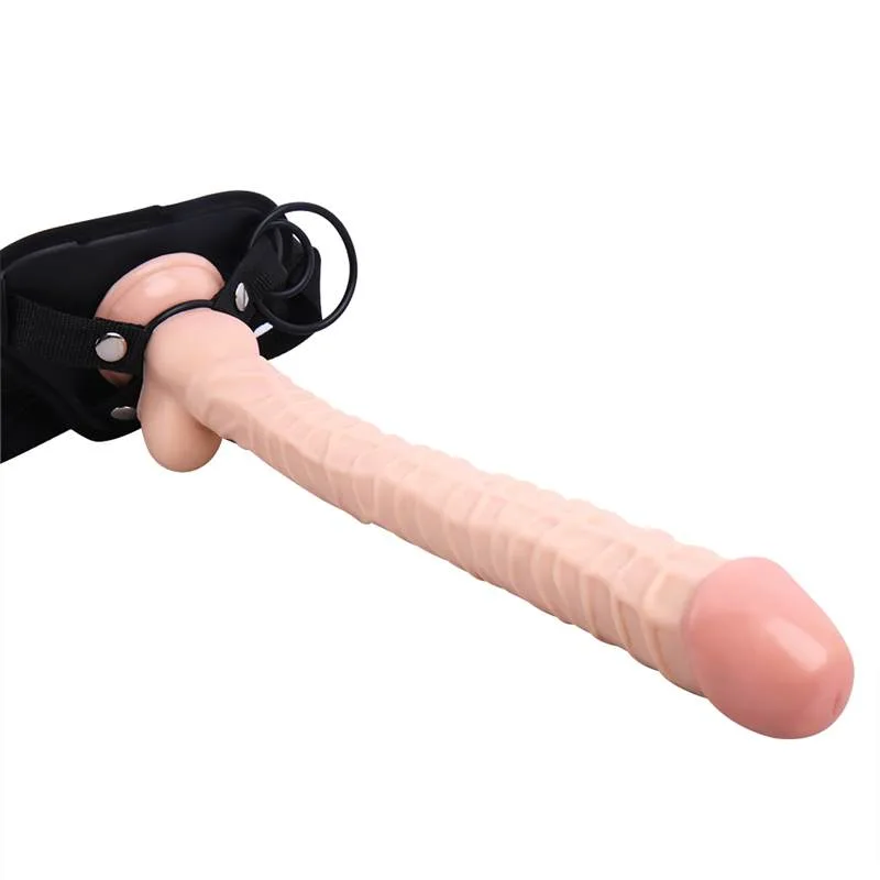 d25e21328038bb59 16 IN Extra Long Thin Lesbian Strap-On Dildo Harness Set - Image 5