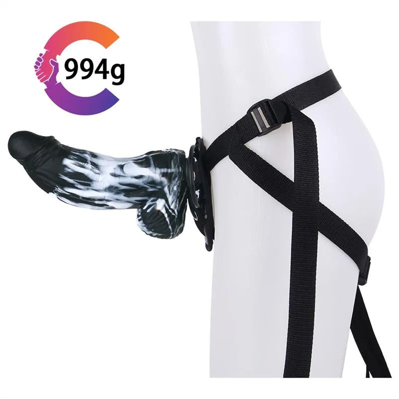 9.5 IN Big Fat Black Dildo Strap On Harness Kit 1 9.5 IN Big Fat Black Dildo Strap On Harness Kit 1