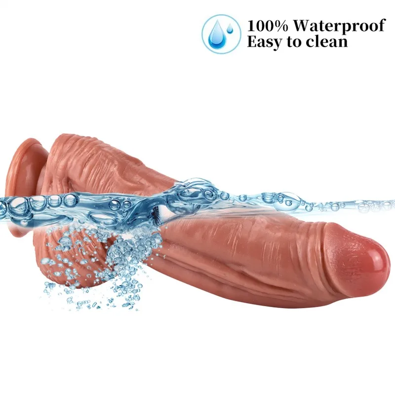 10 IN Thick PVC Dildo Skin Tone/Brown 7 10 IN Thick PVC Dildo Skin Tone/Brown 7