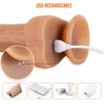 8.5 IN Cordless Realistic Thrusting Vibrating Rotating Dildo - Image 4
