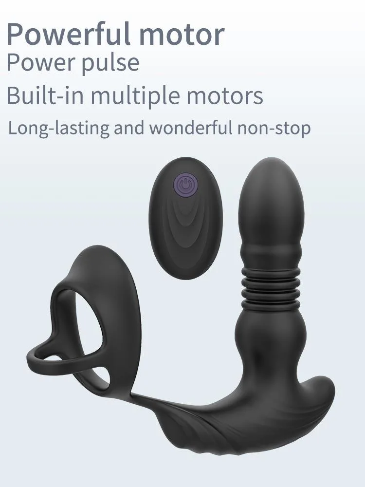 Vibrating and Thrusting Anal Vibrator Prostate Massager for Men 4 Vibrating and Thrusting Anal Vibrator Prostate Massager for Men 4