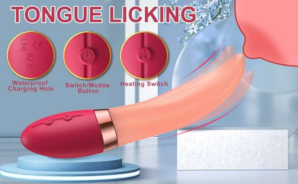 Ultra-Soft Heated Women Clitoris G-Spot Tongue Licking Vibrator 1 Ultra-Soft Heated Women Clitoris G-Spot Tongue Licking Vibrator 1