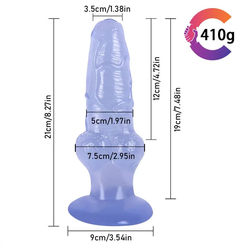 8 IN Dog Knot Dildo Deluxe Glitter Strap-On Harness Kit 2 8 IN Dog Knot Dildo Deluxe Glitter Strap-On Harness Kit 2