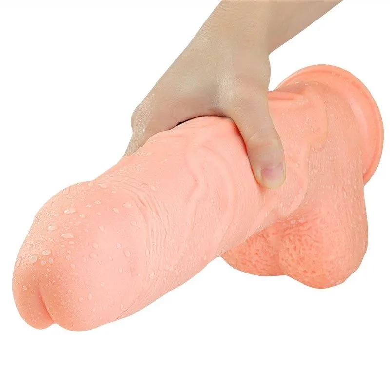 dce91fef702dd24e 13 IN Long Thick Realistic Penis Shape PVC Dildo - Image 4