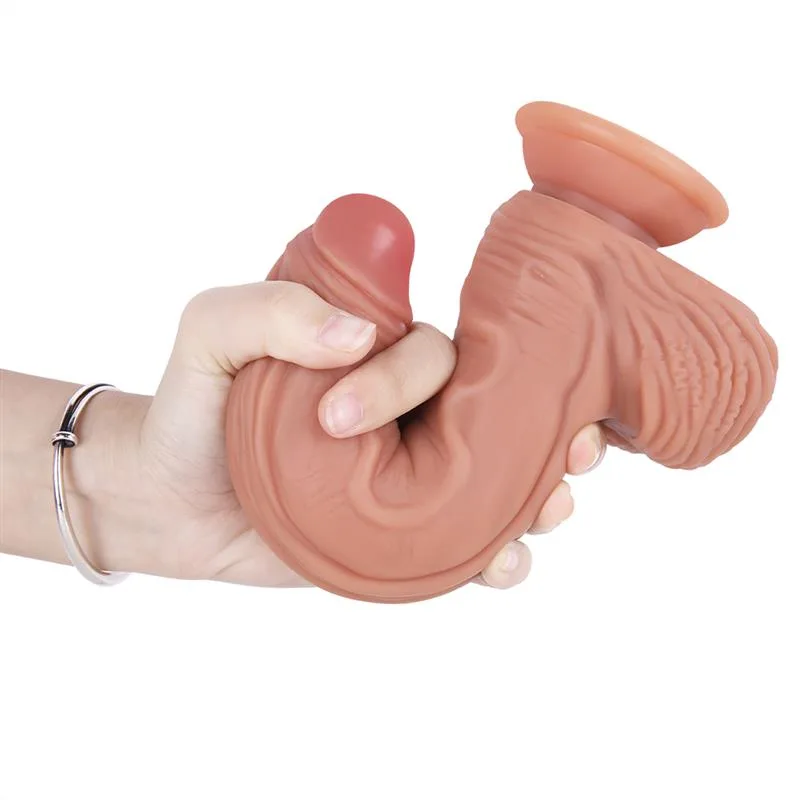 dd67a71e32c9dd44 8 IN Soft Silicone Dildo Strap On Harness Set - Image 9