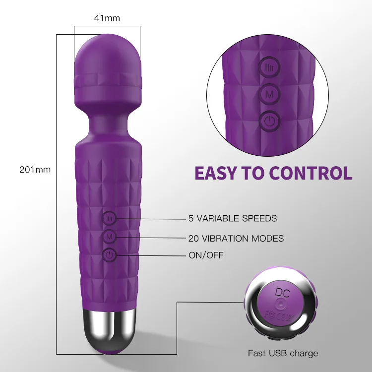 Portable Magic Wand Massager Women Vibrator 1 Portable Magic Wand Massager Women Vibrator 1
