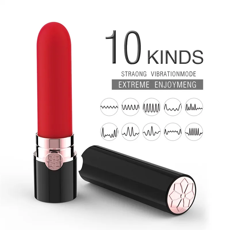 10 Vibration Discreet Lipstick Vibrator 1 10 Vibration Discreet Lipstick Vibrator 1