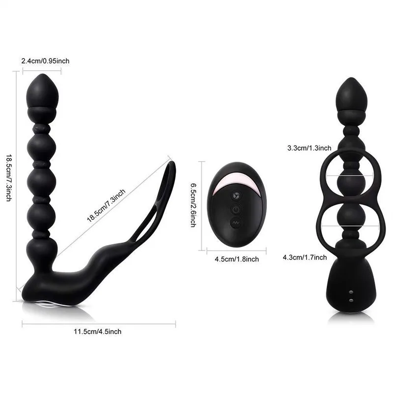 e70d35a26936e889 Heating Anal Beads Vibrator Male Prostate Massager - Image 3