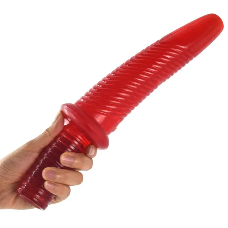 e746ef82fcf8195c 12 Inch Sword Anal Dildo With Handle PVC Butt Plug