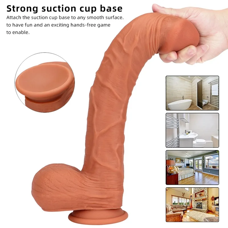 13 IN Long Thick Realistic Silicone Dildo 4 13 IN Long Thick Realistic Silicone Dildo 4
