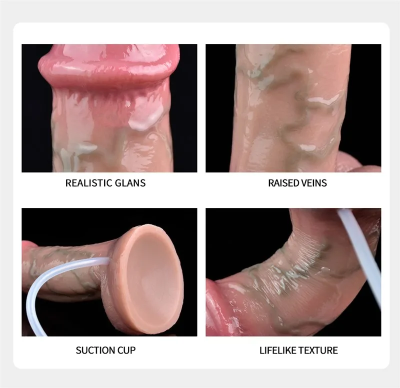 6 IN Short Fat Silicone Realistic Cum Squirting Dildo 3 6 IN Short Fat Silicone Realistic Cum Squirting Dildo 3