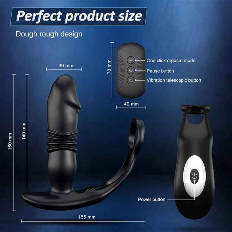Remote Control Thrusting Vibrating  Anal Vibrator Male Prostate Massager 6 Remote Control Thrusting Vibrating  Anal Vibrator Male Prostate Massager 6