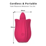 Women Rose Tongue Licking Toy with Vibrating Egg - Image 8