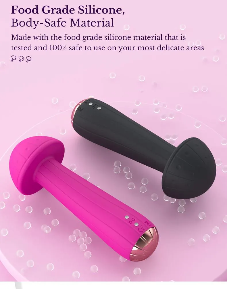 Flexible Mushroom Shaped Multi-speed Wand Vibrator 5 Flexible Mushroom Shaped Multi-speed Wand Vibrator 5