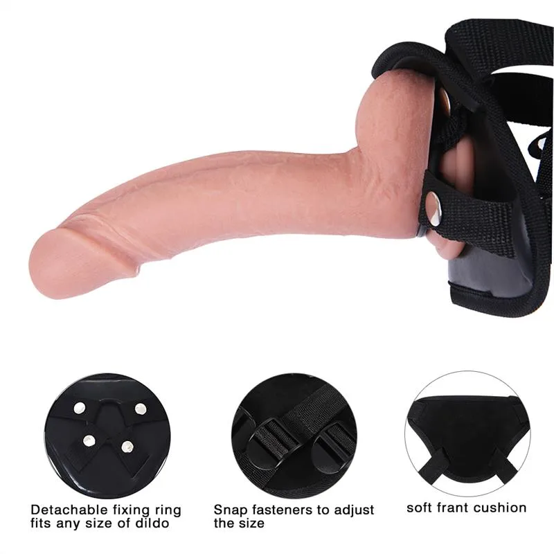 8 IN Lifelike Silicone Dildo Strap On Harness Set 3 8 IN Lifelike Silicone Dildo Strap On Harness Set 3