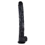 17 IN Extra Long Black PVC Dildo Strap On Kits - Image 6