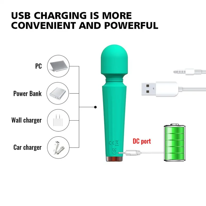 Cordless Powerful Personal Wand Vibration Massager 6 Cordless Powerful Personal Wand Vibration Massager 6