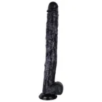 17 IN Extra Long Black PVC Dildo Strap On Kits - Image 5