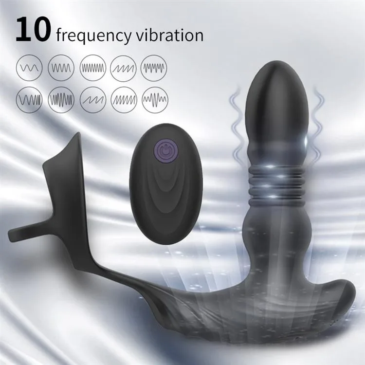 Vibrating and Thrusting Anal Vibrator Prostate Massager for Men 1 Vibrating and Thrusting Anal Vibrator Prostate Massager for Men 1