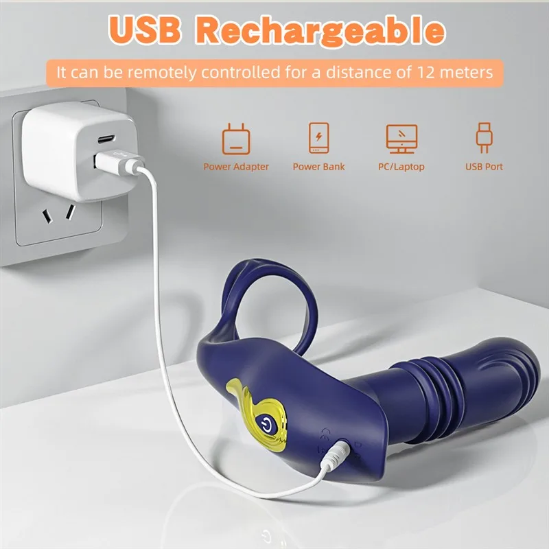 Remote Control Thrusting Vibrating Male Prostate Vibrator 6 Remote Control Thrusting Vibrating Male Prostate Vibrator 6