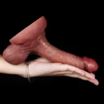 7 IN Short Realistic Silicone Dildo with Big Balls - Image 5