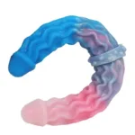 12.5 IN Flexible Silicone Double Sided Ripple Dildo