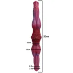 14 IN Silicone Double Ended Dog Knot Dildo - Image 2