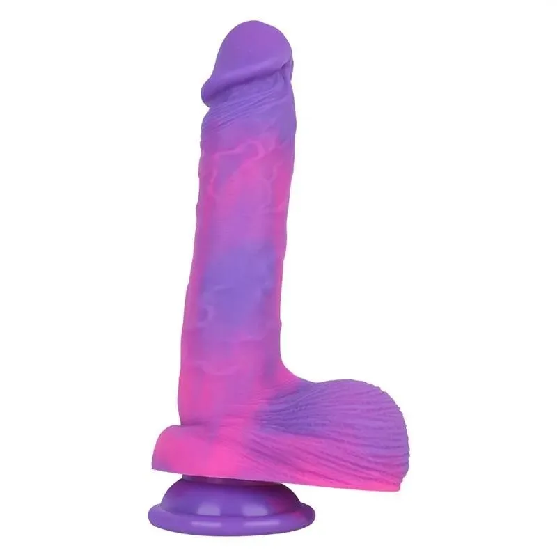 format_webp (5) 8 IN Purple Life Size Silicone Strap On Dildo Set - Image 1