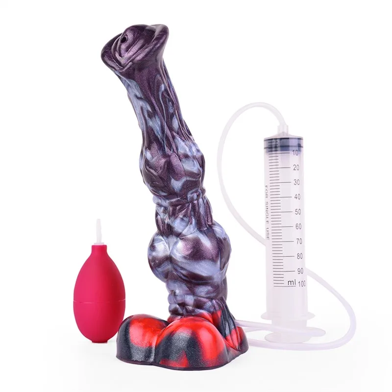 10.2 IN Ejaculating Knotted Horse Dildo Silicone Flexible Animal Penis (36) 10.2 IN Ejaculating Knotted Horse Dildo Silicone Flexible Animal Penis - Image 1