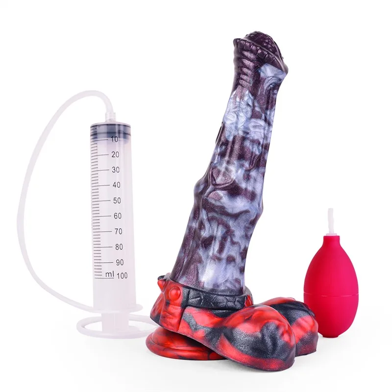9.3 IN Ejaculating Big Horse Cock Dildo Silicone Animal Adult Toy (29) 9.3 IN Ejaculating Big Horse Cock Dildo Silicone Animal Adult Toy - Image 1
