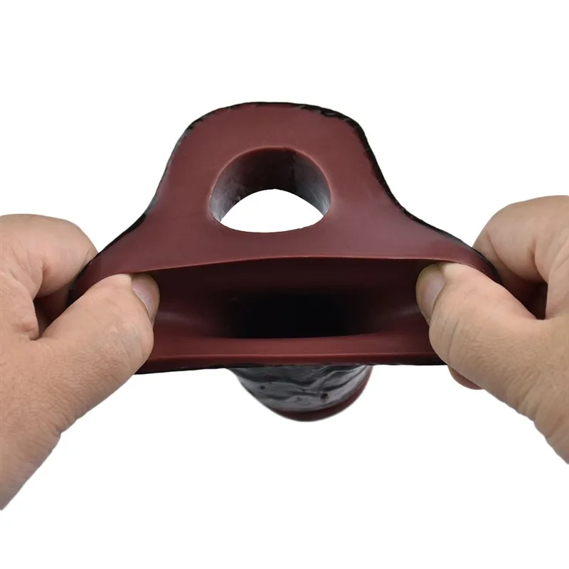 ABC_009 5 IN Black Men Penis Extender Soft Cock Sleeve - Image 5