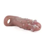 8.4 IN Silicone Long Penis Extender Beaded Cock Sleeve - Image 5
