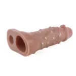 8.4 IN Silicone Long Penis Extender Beaded Cock Sleeve - Image 6