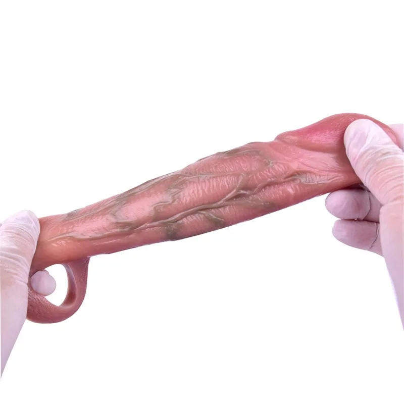 S8116白底 (2) 5.2 IN Open Head Ultra-Realistic Penis Extender Sleeve - Image 5