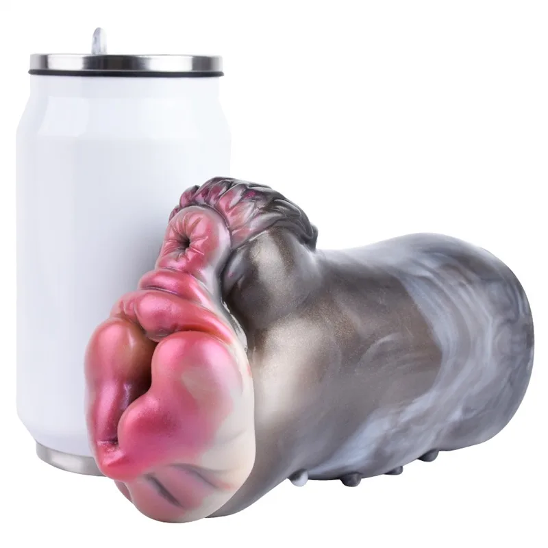 Soft Silicone Rabbit Pussy Toy Two Channel Animal Fleshlight for Men (5) Soft Silicone Cow & Horse Pocket Pussy Toy Two Channel Animal Masturbation Cup for Men - Image 8