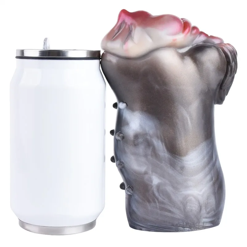 Soft Silicone Rabbit Pussy Toy Two Channel Animal Fleshlight for Men (6) Soft Silicone Cow & Horse Pocket Pussy Toy Two Channel Animal Masturbation Cup for Men - Image 9