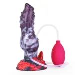 7.7 IN Ejaculating Dog Knot Dildo Squirting Animal Penis - Image 3