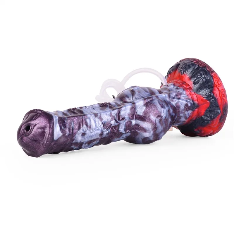 白11 8.5 IN Ejaculating Horse Knot Dildo Silicone Equine Sex Toy - Image 7