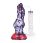 7.9 IN Ejaculating Dog Dildo Large Knot Squirting Sex Toy - Image 2