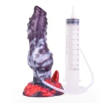 7.7 IN Ejaculating Dog Knot Dildo Squirting Animal Penis - Image 2