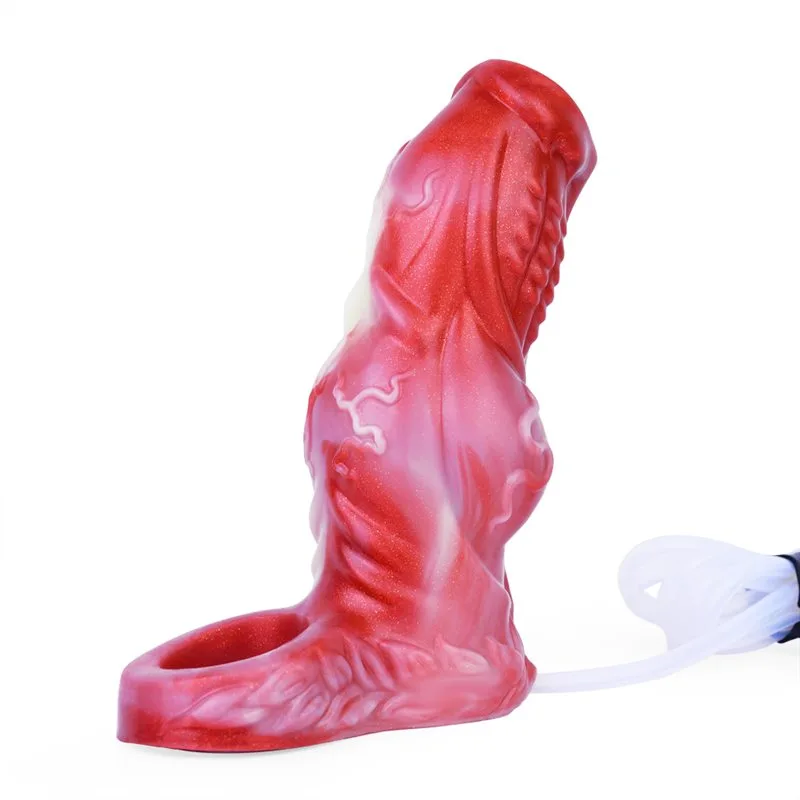 白2 4.8 / 5.6 IN Squirting Knot Sleeve Ejaculating Fantasy Cock Sheath - Image 3