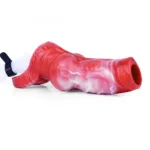 4.9 / 5.8 IN Cumming Ejaculating Big Knot Sleeve Silicone Penis Sheath - Image 10