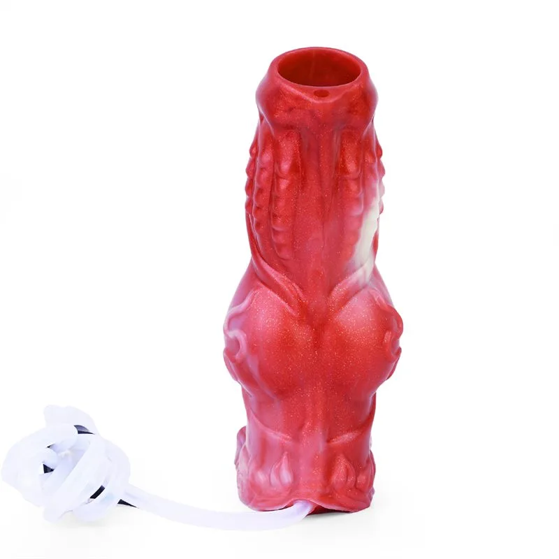 白4 4.8 / 5.6 IN Squirting Knot Sleeve Ejaculating Fantasy Cock Sheath - Image 4