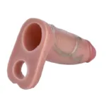 4.8 IN Open Head Realistic Penis Sheath Soft Silicone Cock Sleeve - Image 7